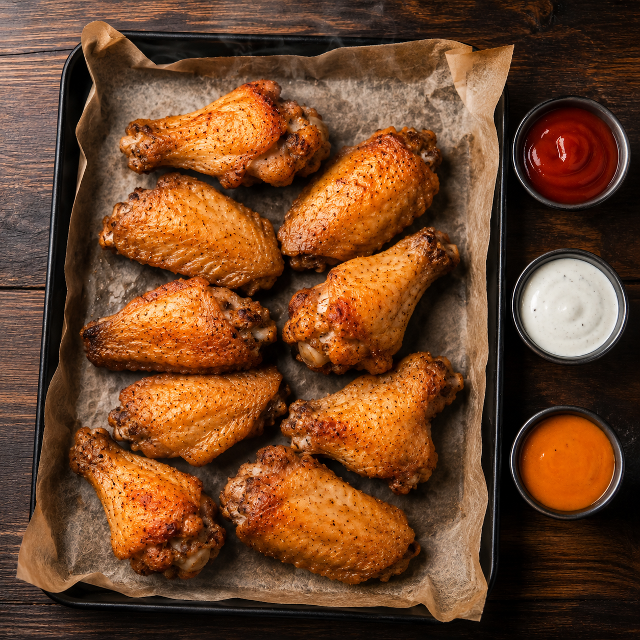 Wings with sauce DC Pizza Washington DC
